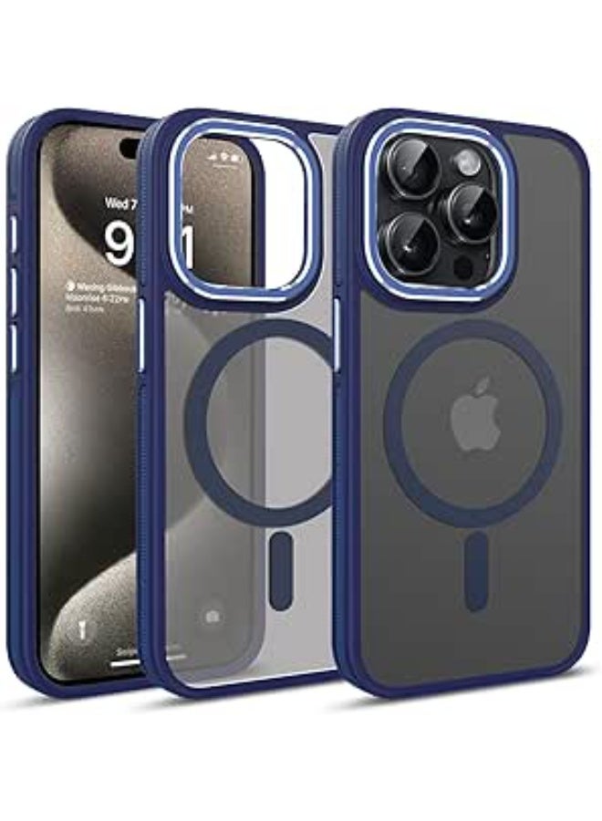 Case Compatible with Magsafe, iPhone 13 Pro Max Phone Case,Translucent Matte Shockproof Women Men Girl Protective Case Cover for iPhone 13 Pro Max 6.7"(Blue) - Image 1