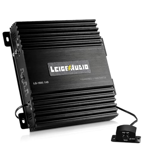 LEIGESAUDIO 1600 Watts MonoBlock Amplifier, Class A/B, Remote Subwoofer Control, Mosfet Power Supply, Subwoofer Amplifiers for Car Audio Speakers - Image 1