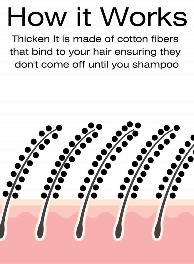 Simply Extensions Thicken It 100% Scalp Coverage Hair Powder - DARK BROWN - Talc-Free .32 oz. Water Resistant Hair Loss Concealer. Naturally Thicker Than Hair Fibers & Spray Concealers - Image 4