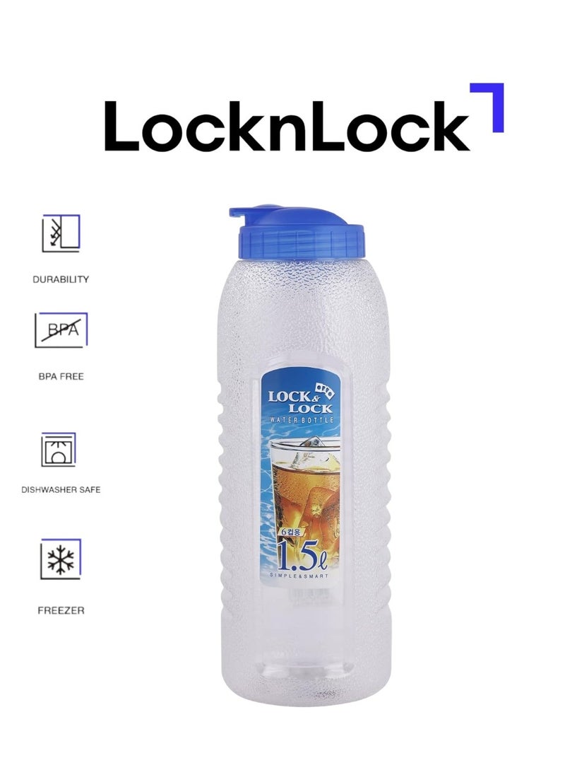 LOCK & LOCK LocknLock Aqua 1.5L BPA-Free Water Bottle with Flip-Top Lid – Durable and Transparent Hydration Jug  - Image 1