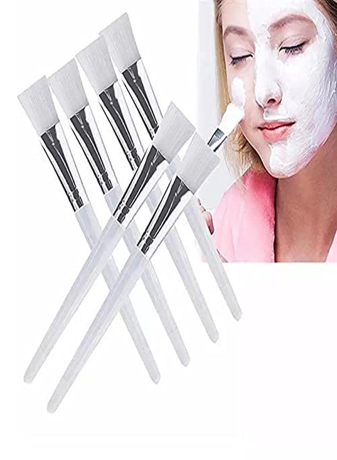 Cosluxe 6 pcs Facial Brushes Fan Mask Brushes Soft Face Mask Applicator Eyelash Extension Esthetician Makeup Tools for Mud Cream Professional Soft Brush, Face Pack Brush - Image 2