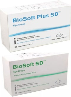 قطرات العين Biosoft SD 0.5 مل 30 قطرة وقطرات العين Biosoft Plus SD 0.5 مل 30 قطرة