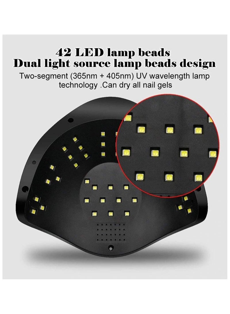 عام مصباح LED للأظافر ، مجفف سريع للأظافر 120 وات لعلاج طلاء الجل مع 4 موقتات ، مقبض محمول ، مستشعر أوتوماتيكي كبير للفضاء (أبيض) - Image 3