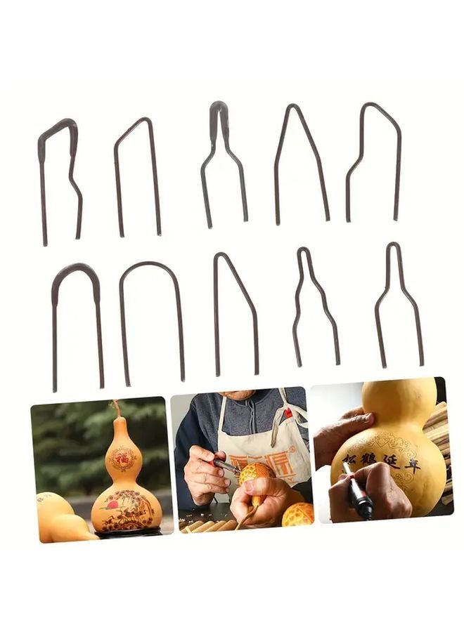 Pyrography Tip Nibs Kit Set B 10PCS High Impedance No Bend Heating Wood Burning Tool - Image 3