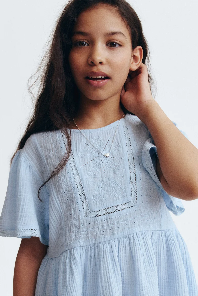 H&M Broderie-anglaise muslin top