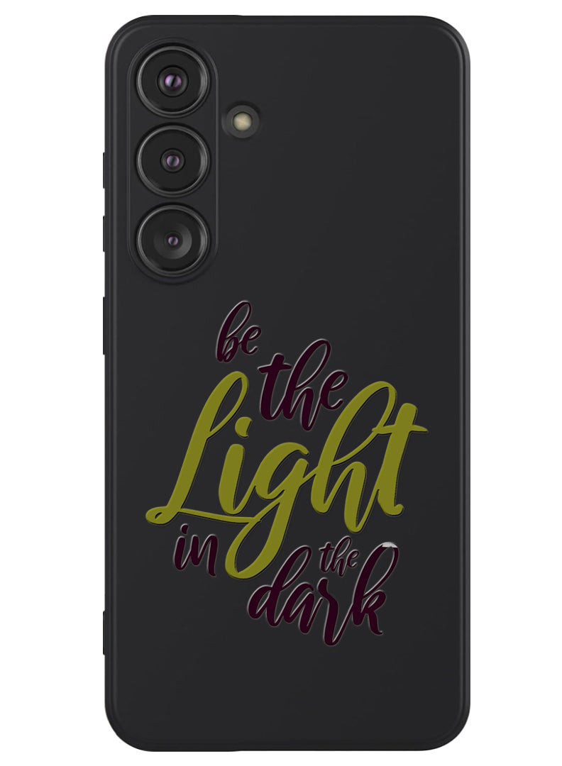 Protective Slim Fit Case Liquid Silicone Cover with Full Body Protection Anti-Scratch Shockproof Case For Samsung Galaxy S24 Plus (Black) - Be the Light in the Dark