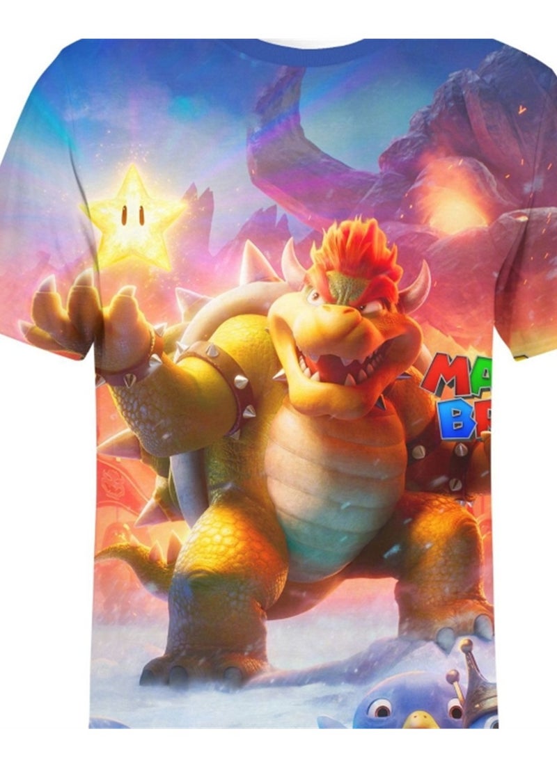 Cartoon Super Mario Brothers trendy T-shirt 3D digital printing personalized breathable T-shirt  - Image 2