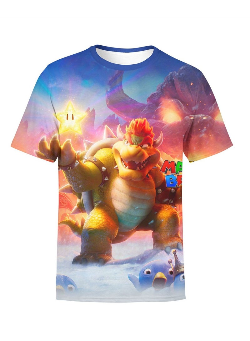 Cartoon Super Mario Brothers trendy T-shirt 3D digital printing personalized breathable T-shirt  - Image 1