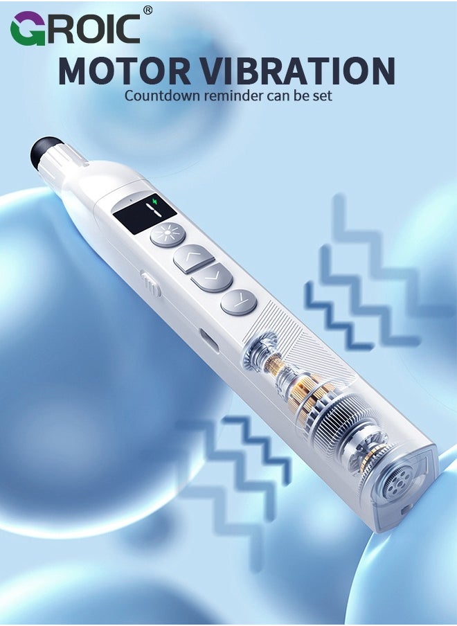 GROIC 4 In 1 Presentation Clicker, Retractable Pointer Touch Writing Pen Wireless Presenter 200M Remote Control Digital Display, Wireless Presenter Remote for Powerpoint Computer Laptop Mac  - Image 4