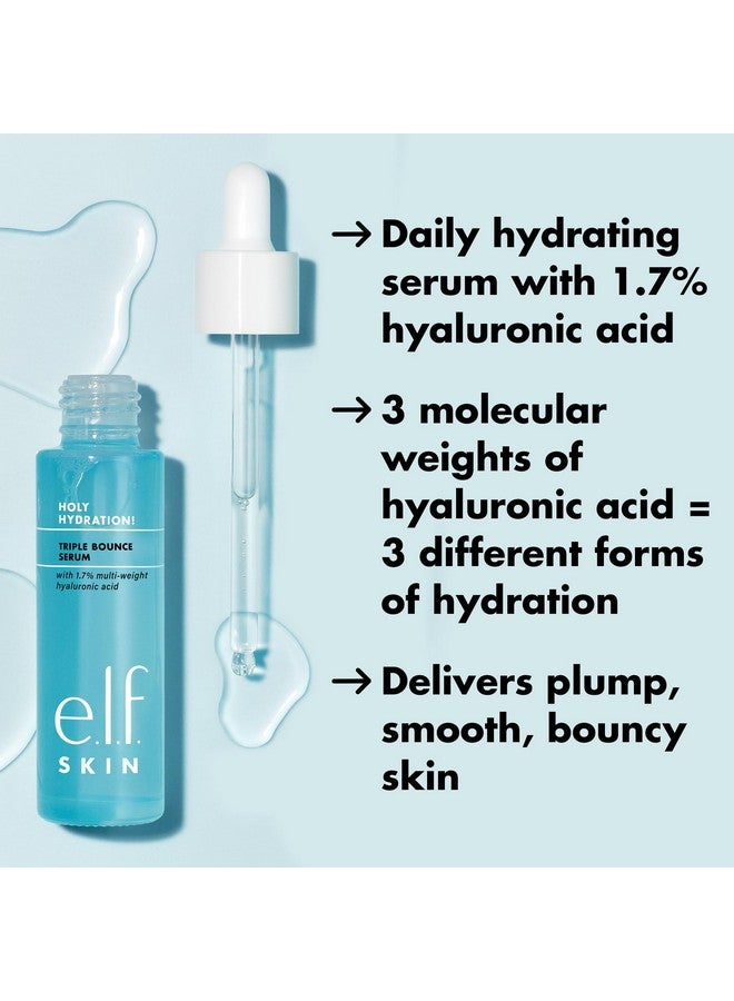 elf e.l.f. SKIN Holy Hydration! Triple Bounce Serum, 1.7% Hyaluronic Acid Serum For Plump, Bouncy Skin, Great For Hydrating Dry Skin - Image 4