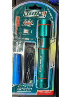 TOTAL Super Total Rechargeable Handheld Flashlight – 2000mah/18650 Li-ion Battery USB LED Torch Light, High Power with 5 Switches for Camping, Hiking & Emergency  - Image 3