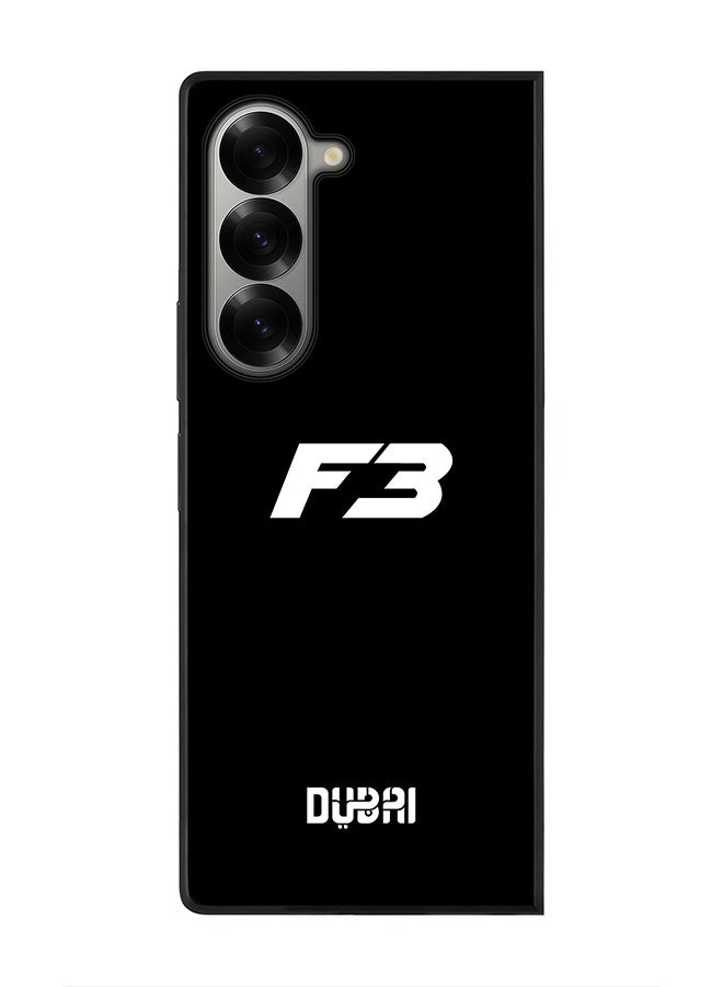 Stylizedd Rugged Black edge case for Samsung Galaxy Z Fold6, Slim fit Soft Case Flexible Anti Drop TPU Gel Thin Cover -   Faz3 Dubai Black - Image 1