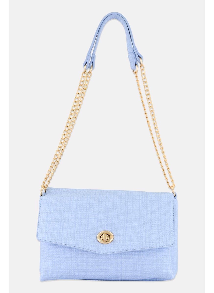 Urban Expressions - Women Wrenlee Cross Body Bag 24 L x 22 H x 10 W cm, Light Blue - Image 1