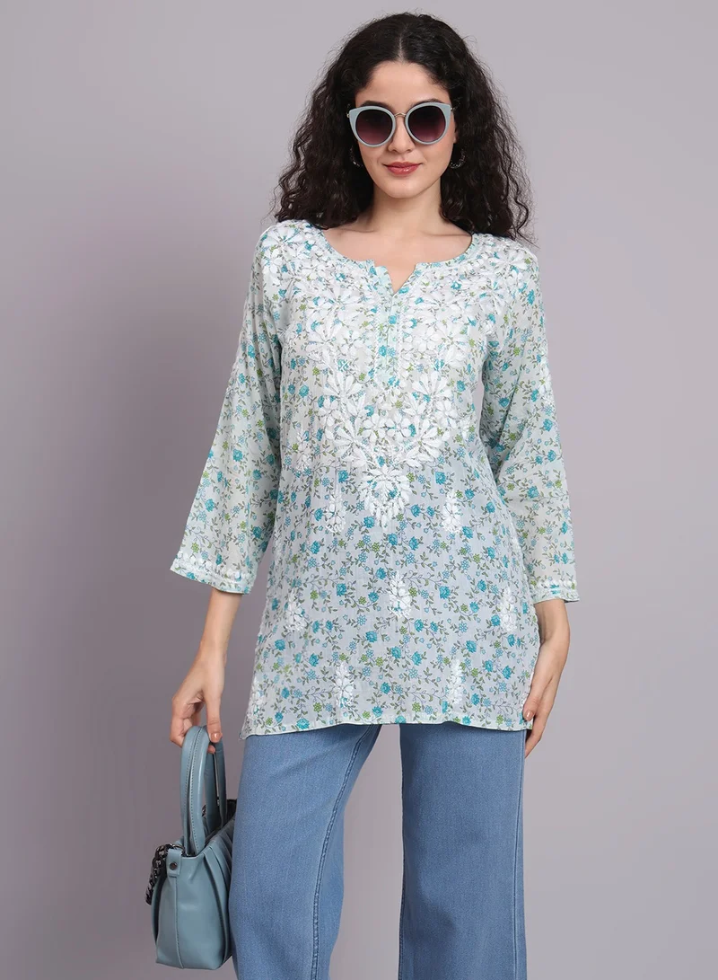 الايا كورتي قطن شيكانكاري مطرز يدويًا-AL4073