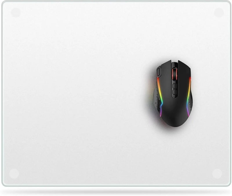 Bluejw Gaming Tempered Glass Mouse Pad - Hard Surface Speed & Precision - Desk Pad for Work, Office, Home - Desktop Decoration - Image 1