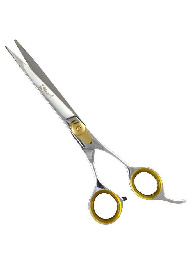 Sharf Professional Pet Shears Kit: Gold Touch Dog Grooming 7.5 Inch Curved Shear & 7.5 Inch Straight Scissors | Must-Have Groomers & Home Groomer Scissors Set - Image 5