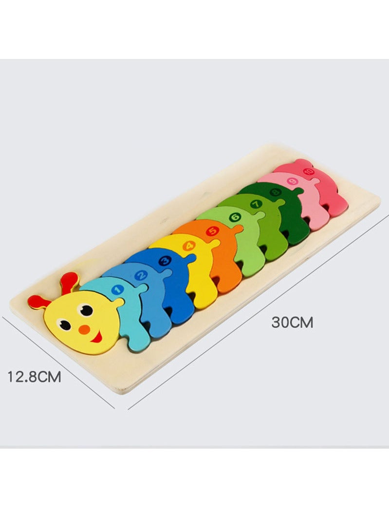 3d Educational Wooden Worm Toy - Image 2