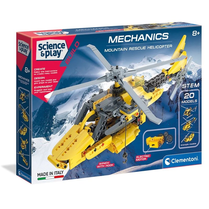 Clementoni - Science & Play Mechanics Mountain Rescue Helicopter - 75063 - Image 1