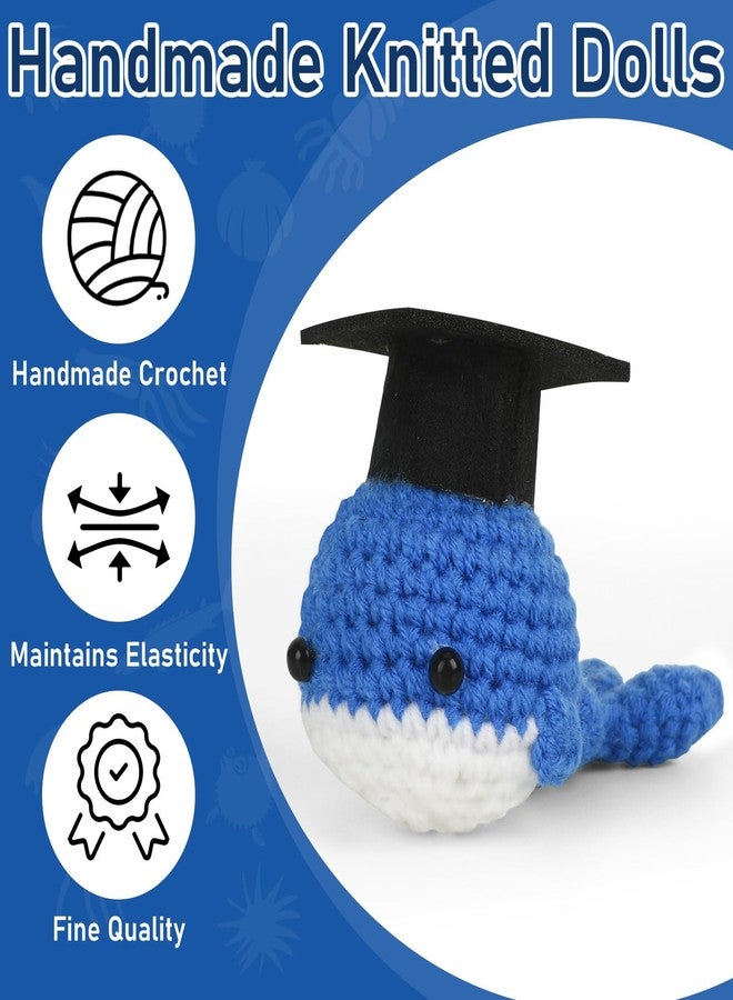 JULEASEL Graduation Whale Keepsake with Gift Box, Crochet Whale Figurine Wearing Graduation Cap,“Whale Done” Themed Decor for High School College Graduates - Image 5