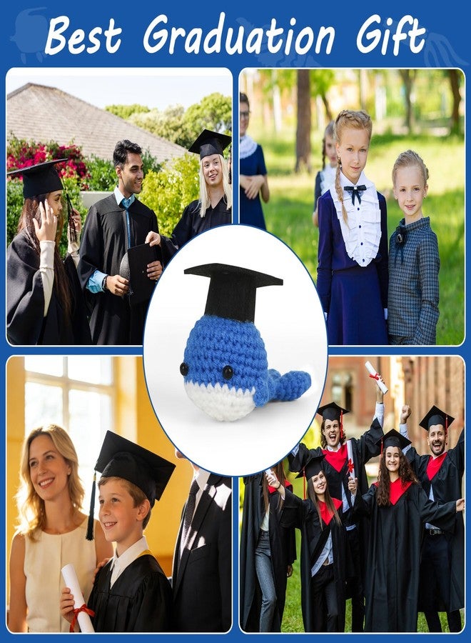 JULEASEL Graduation Whale Keepsake with Gift Box, Crochet Whale Figurine Wearing Graduation Cap,“Whale Done” Themed Decor for High School College Graduates - Image 4
