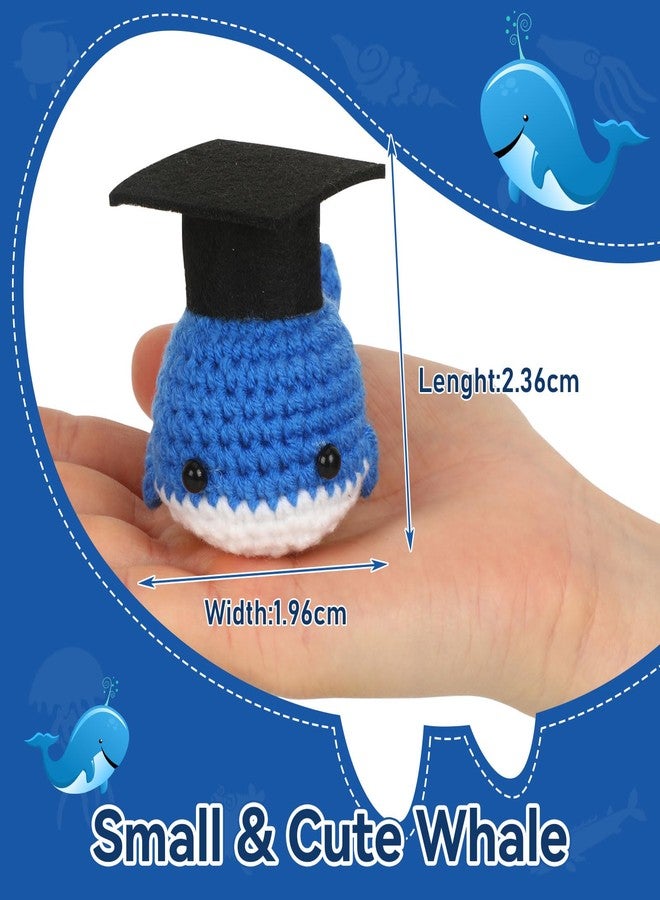 JULEASEL Graduation Whale Keepsake with Gift Box, Crochet Whale Figurine Wearing Graduation Cap,“Whale Done” Themed Decor for High School College Graduates - Image 3