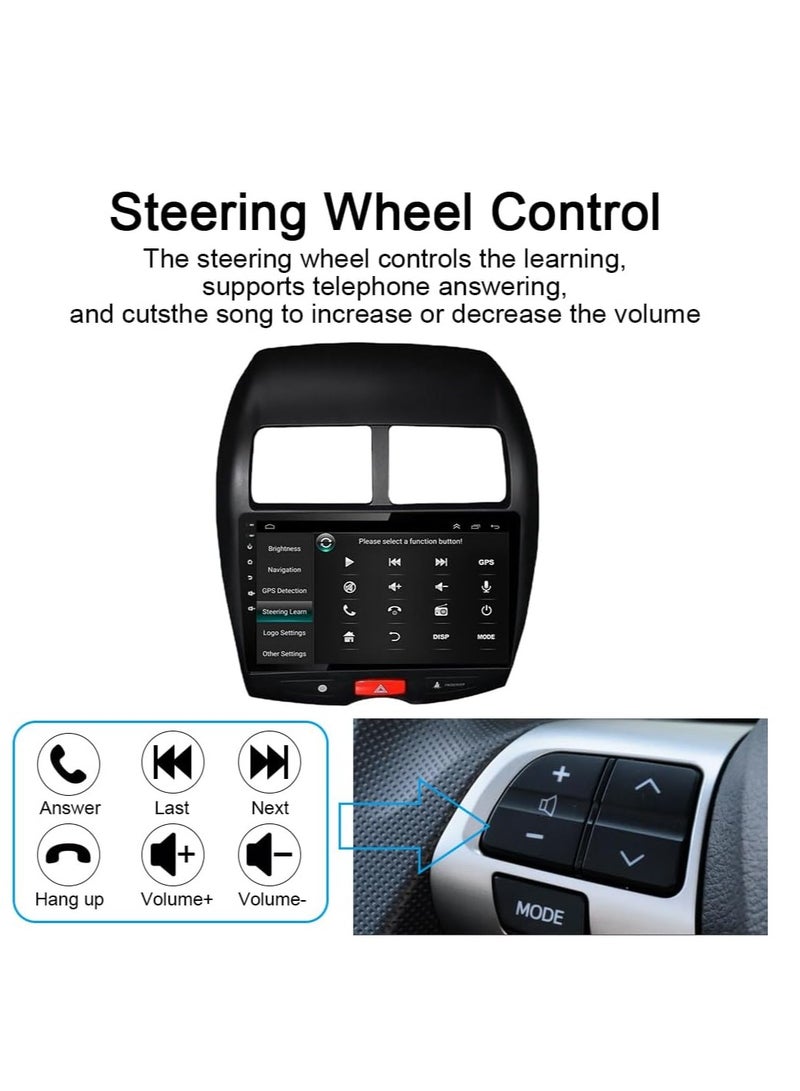 4GB RAM+64GB ROMfor Mitsubishi ASX Radio 2010-2017 Car Stereo Android 13 Built-in Wireless CarPlay Android Auto Bluetooth Head Unit 10 Inch IPS GPS Navigation Support Full RCA Backup Camera - Image 4