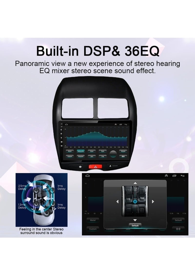 4GB RAM+64GB ROMfor Mitsubishi ASX Radio 2010-2017 Car Stereo Android 13 Built-in Wireless CarPlay Android Auto Bluetooth Head Unit 10 Inch IPS GPS Navigation Support Full RCA Backup Camera - Image 5