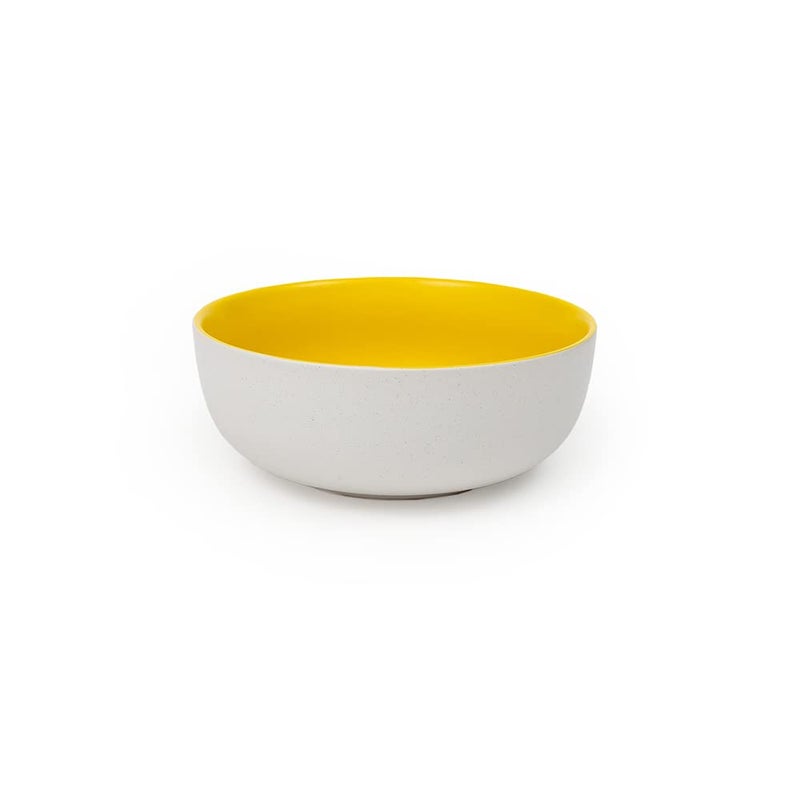 EZ Life Matte Pastel Bowl - 1 Piece - 7.25 Inch Ceramic Bowl 1000 ml- Sesame Series-Matt Yellow Microwave Safe - Serving Bowl - Image 1