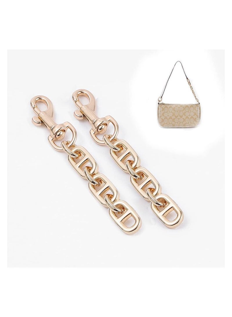 SYOSI Bag Extension Chain, 2Pcs 4.7" Short Purse Chain Strap Replacement for Shoulder Cross Body Bag Handbag Crafts, Convenientunderarm Bag Short Chain Shoulder Strap Replacement Metal Chain Bag Accessorie  - Image 1