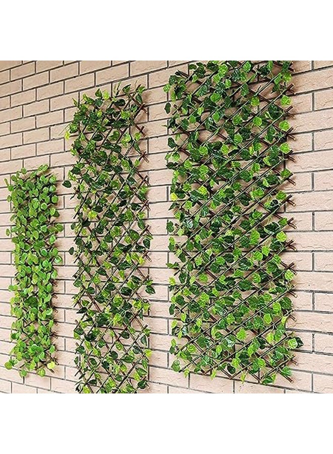 HOME TASTE Expandable Bamboo Garden Fence With Artificial Green Ivy Leaves Decorative Privacy Fence For Indoor And Outdoor Use Telescopic Simulation Fence With Faux Ivy (Green Fence)  - Image 5