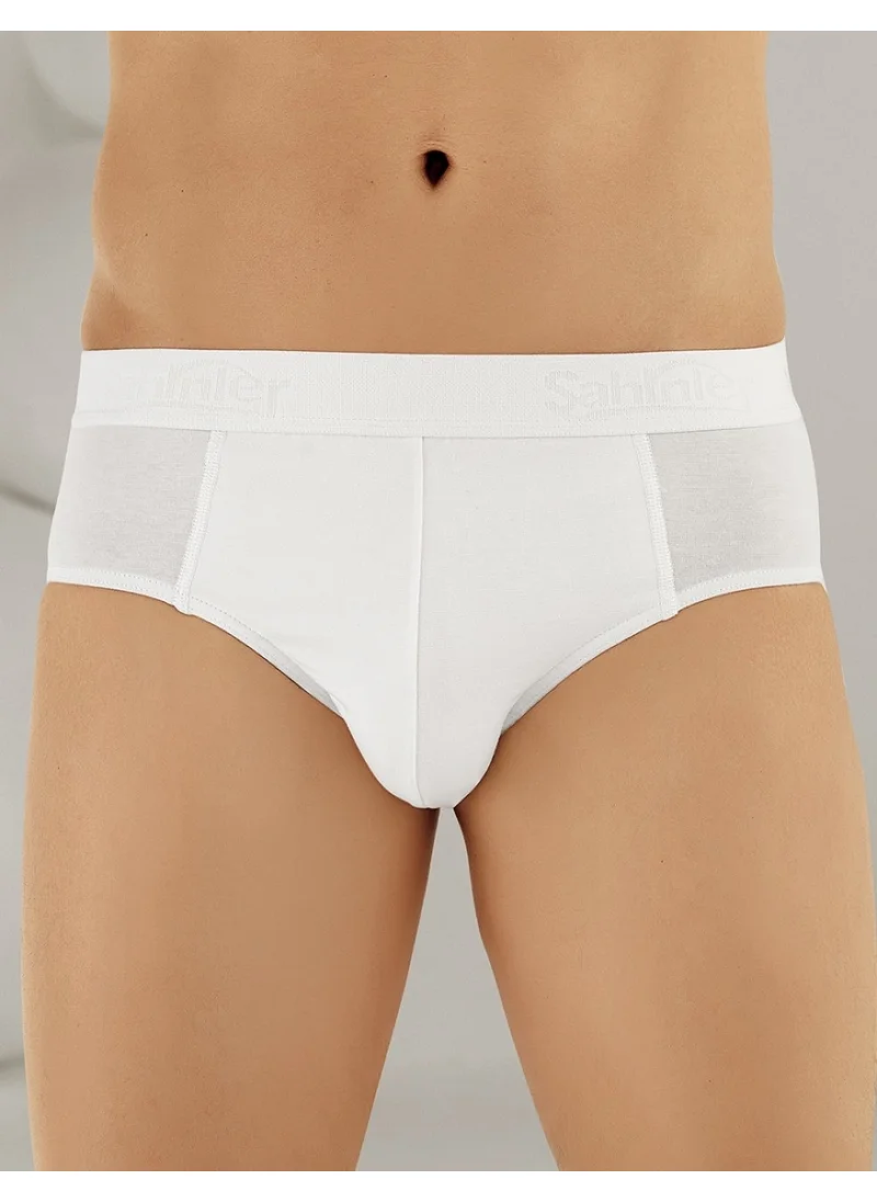 Şahinler Men's White Lycra Single Jersey Panties Slip ME063