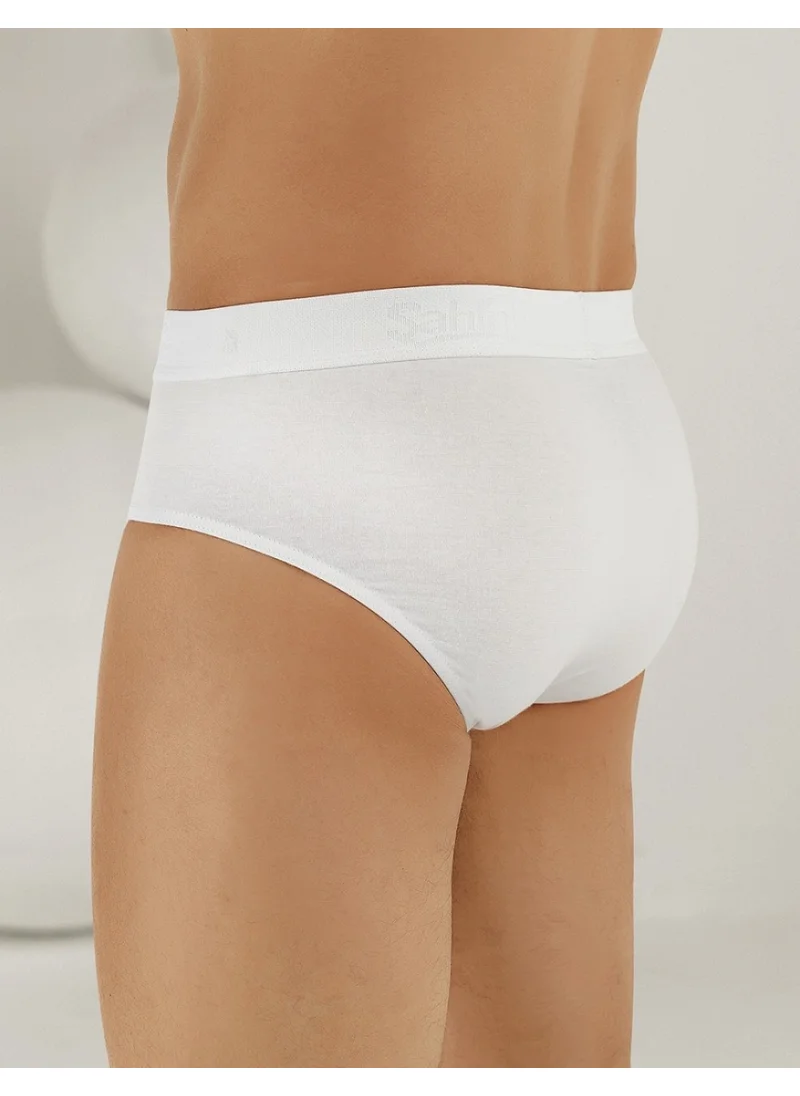 Şahinler Men's White Lycra Single Jersey Panties Slip ME063