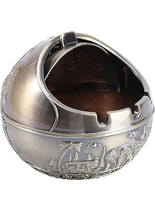Elephant Shaped Windproof Ashtray With Lid Decorative Indoor Cigarette Butt Container For Home Office Patio - Image 1