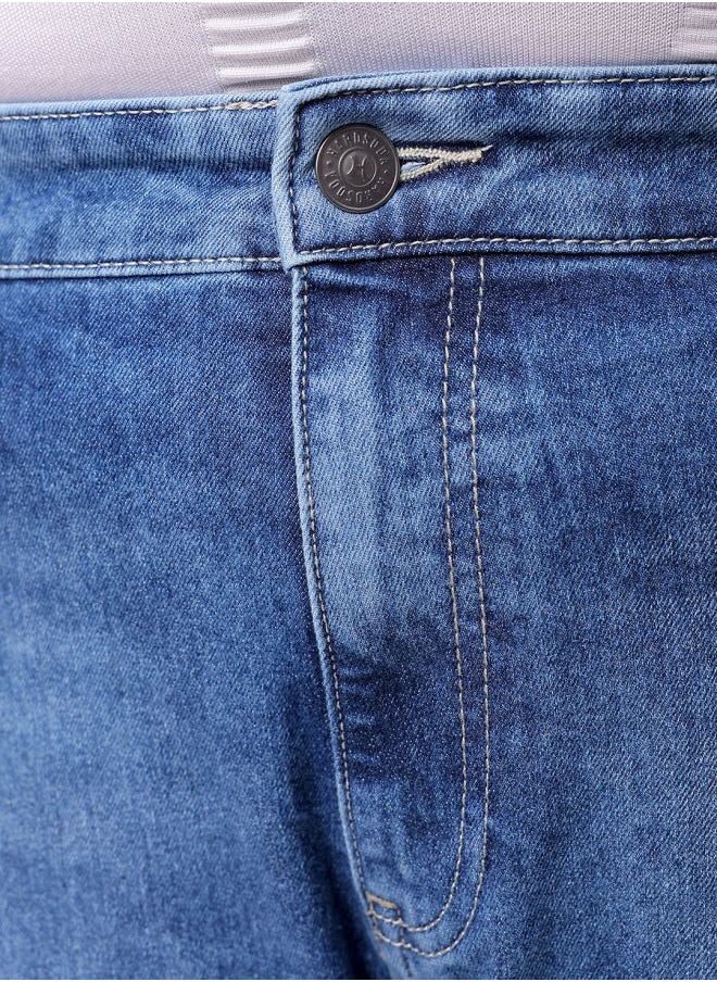 HARDSODA - Men Plus Size Vintage Straight Fit Solid Mid-Rise Stretchable Jeans - Image 1