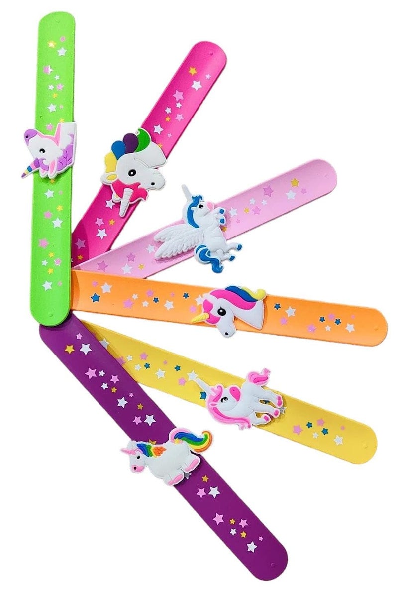 PARTISH Kids Wrist Band for Boys and Girls Pack of 6 Pcs l Silicone Slap Bracelets Bands, Birthday Return Gifts, Party Theme For Kids - Image 1