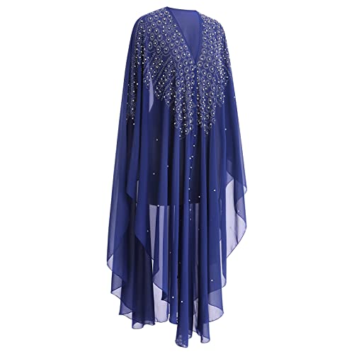 OBEEII Abayas for Women Muslim Abaya Long Sleeve Beaded Embroidery Maxi Dress Loose Full Cover Islamic Dubai Robe Kaftan Abayas BS06 One Size - Image 3