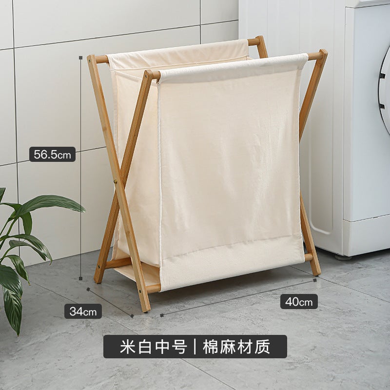 Household Foldable Dirty Clothes Basket Storage Basket Clothes Storage Basket Bamboo Wooden Bathroom Dirty Clothes Basket Quality - Image 1