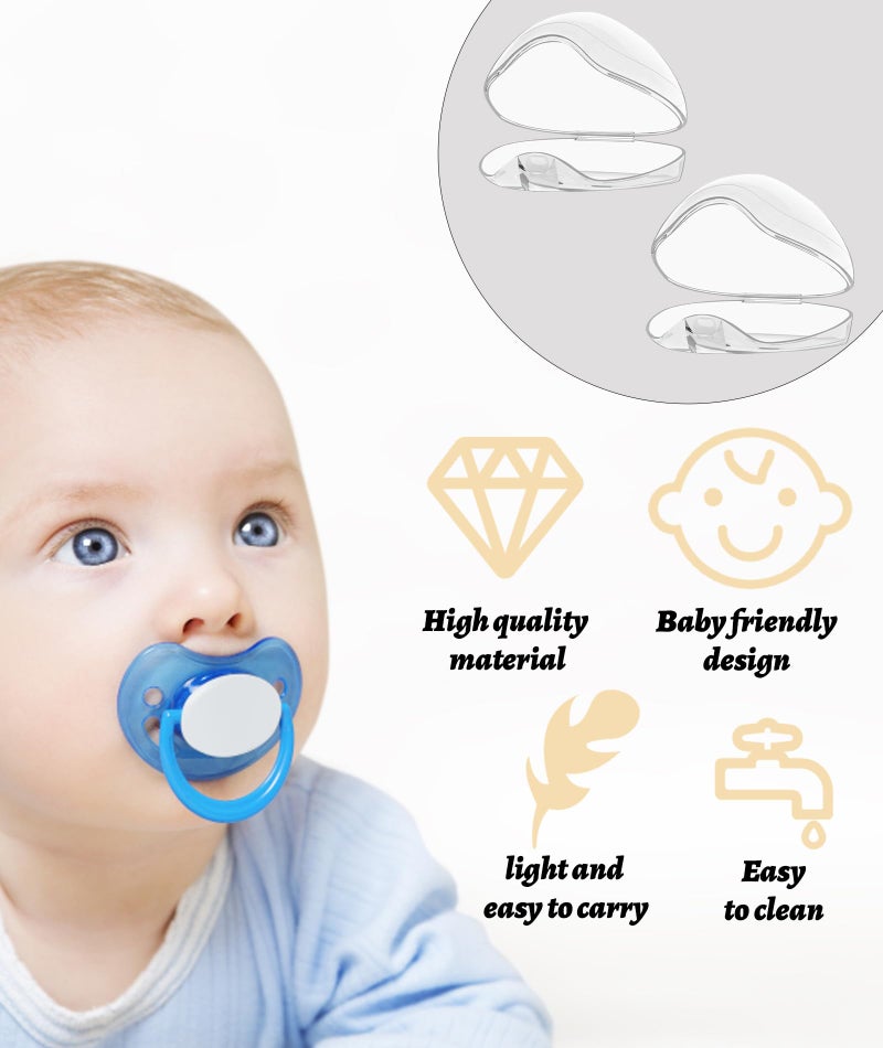 INIMAGINE IN-IMAGINE 4 Pcs Pacifier Case, Protection Box, Dummy Case Multi-Purpose Storage for Essentials Compact Organizer, Storage Box for Pacifiers, Suitable for Newborns and Mothers - Image 3