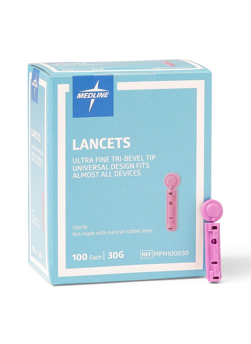Medline Medline General Purpose Lancet, Can be Used with Most Universal Lancing Devices, 30G, Box of 100 