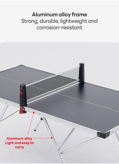 Glanfen Home Indoor and Outdoor Portable Table Tennis Table, Removable and Foldable Portable Table Tennis Table 160*80*55/70CM  - Image 3