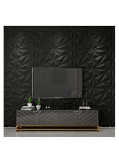 10Pcs Decorative 3D Wall Panels in Diamond Design 3D Wall Panel Diamond for Interior Wall Décor PVC Flower Textured Wall Panels for Living Room Lobby Bedroom Hotel Office Black 30 * 30cm - pzsku/Z576C0B9EE1792C948B79Z/45/_/1710411554/5d828350-6d2c-47a9-aa5b-dbb076e44fd5