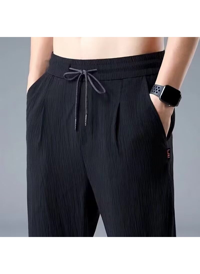 Generic - Mens Summer Ultra-Thin Linen Casual Pants Green - Image 1