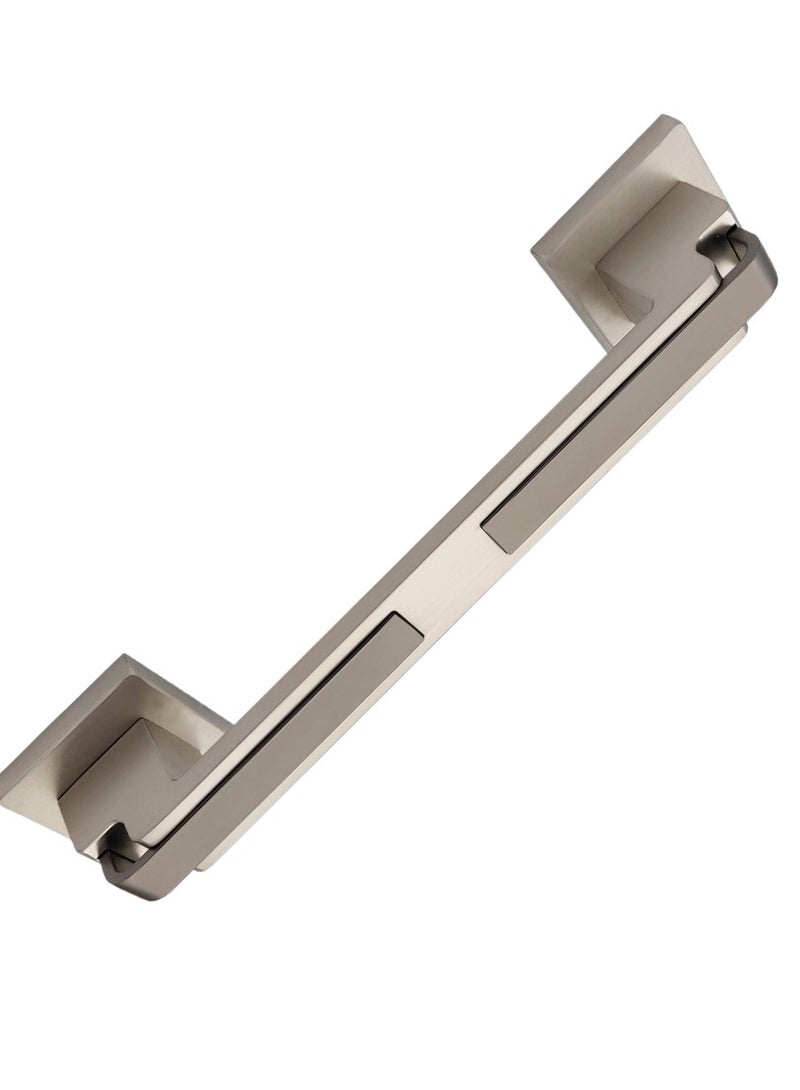 Silver exterior apartment door handle