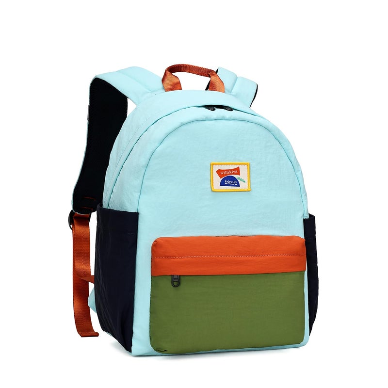 willikiva Kids Backpack for School Boys Girls Teens Toddler Backpack Waterproof Kindergarten Preschool Elementary Bookbag Children Travel BagLight Blue GreenSmall - Image 2