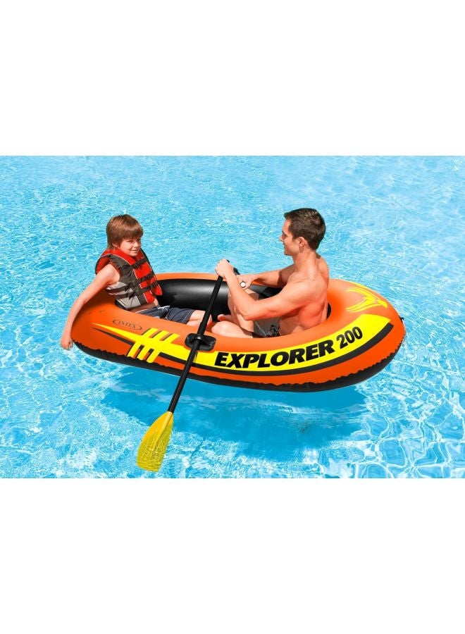 INTEX Explorer 200 Inflatable Boat Set – 2-Person Pvc Raft With Oars And Pump - Image 3