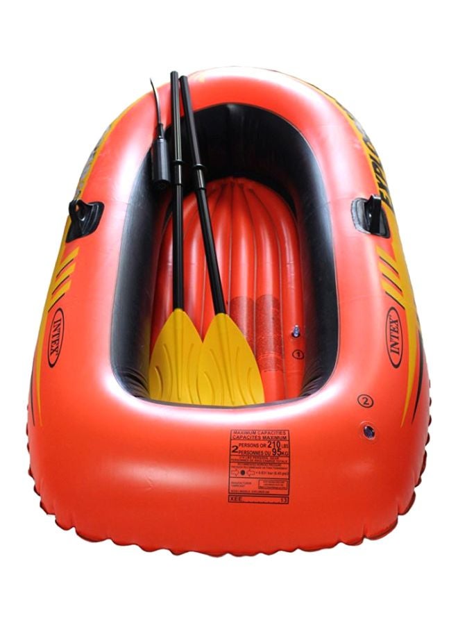 INTEX Explorer 200 Inflatable Boat Set – 2-Person Pvc Raft With Oars And Pump - Image 2