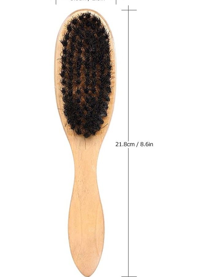 Beard Styling Hair Brush with Soft and Medium Bristles Beige - Image 2