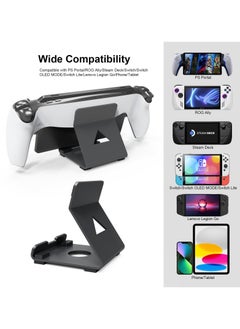 Generic Stand Base Compatible with Ps5 Portal Remote Player, Frosted Aluminum Alloy Desktop stand with Anti-Slip Holder for Playstation Portal Handheld Console, And Mobile Phones  - Image 4
