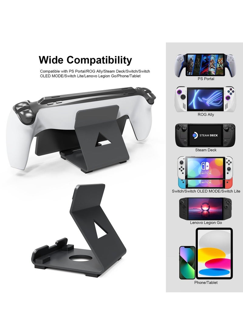 Generic - Stand Base Compatible with Ps5 Portal Remote Player, Frosted Aluminum Alloy Desktop stand with Anti-Slip Holder for Playstation Portal Handheld Console, And Mobile Phones - Image 1