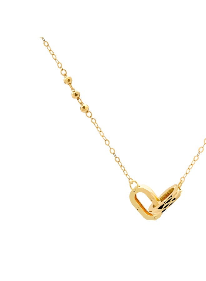 روبي آرت الذهب قلادة نسائية من الذهب الخالص عيار 18 قيراطًا - تصميم أنيق وفاخر - 1.23 جرام - Image 2